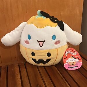 NWT 8” Cinnamoroll Pumpkin Squishmallows Halloween jack-o’-lantern hello Kitty